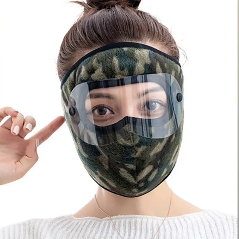 652F Winter Ears for Protection Face Mask Fleece Warm Face for Protection Cover Outdoor Windproof Mask Comfortable Brea