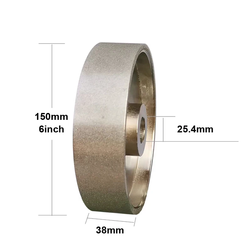 180/240 Grit Grinding Wheel Diamond Aluminum Body 6 inch Inner Hole 25.4mm High Speed Steel For Metal stone Grinding Power Tool