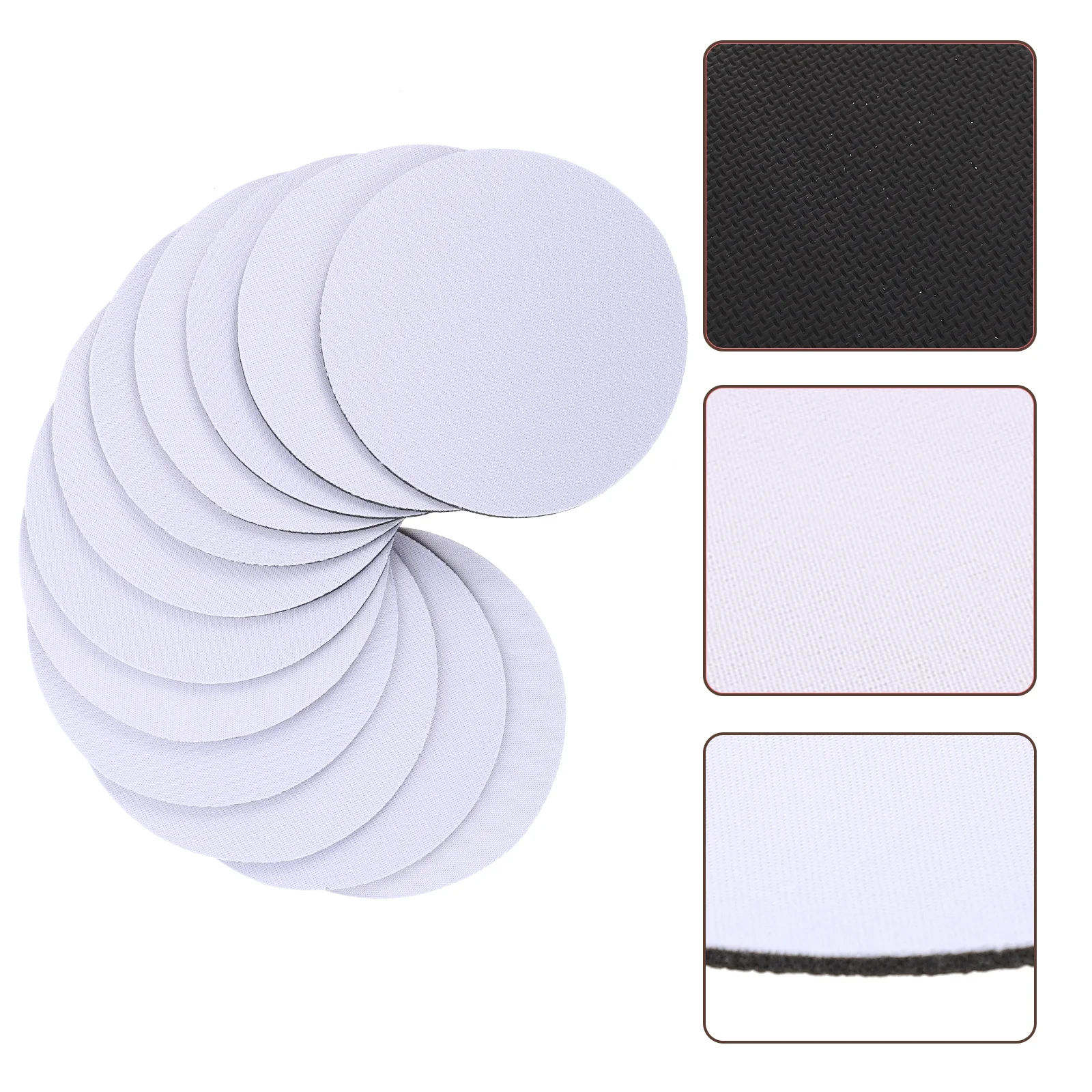 

10Pcs Blank Sublimation Coasters Heat Transfer Anti-Scald Coasters for DIY Cup Mats Home Restaurant Tableware Pads