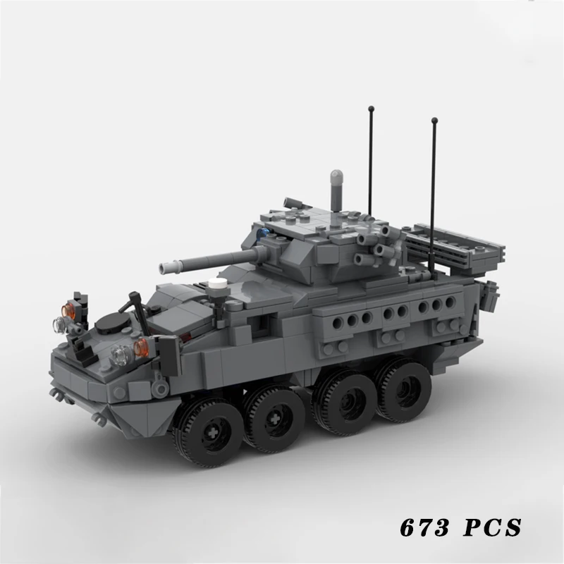 

Military Equipment M1296 Stryker ICV-D Vehicle MOC Building Block Assemble Model Display Toys Child ChristmasGifts