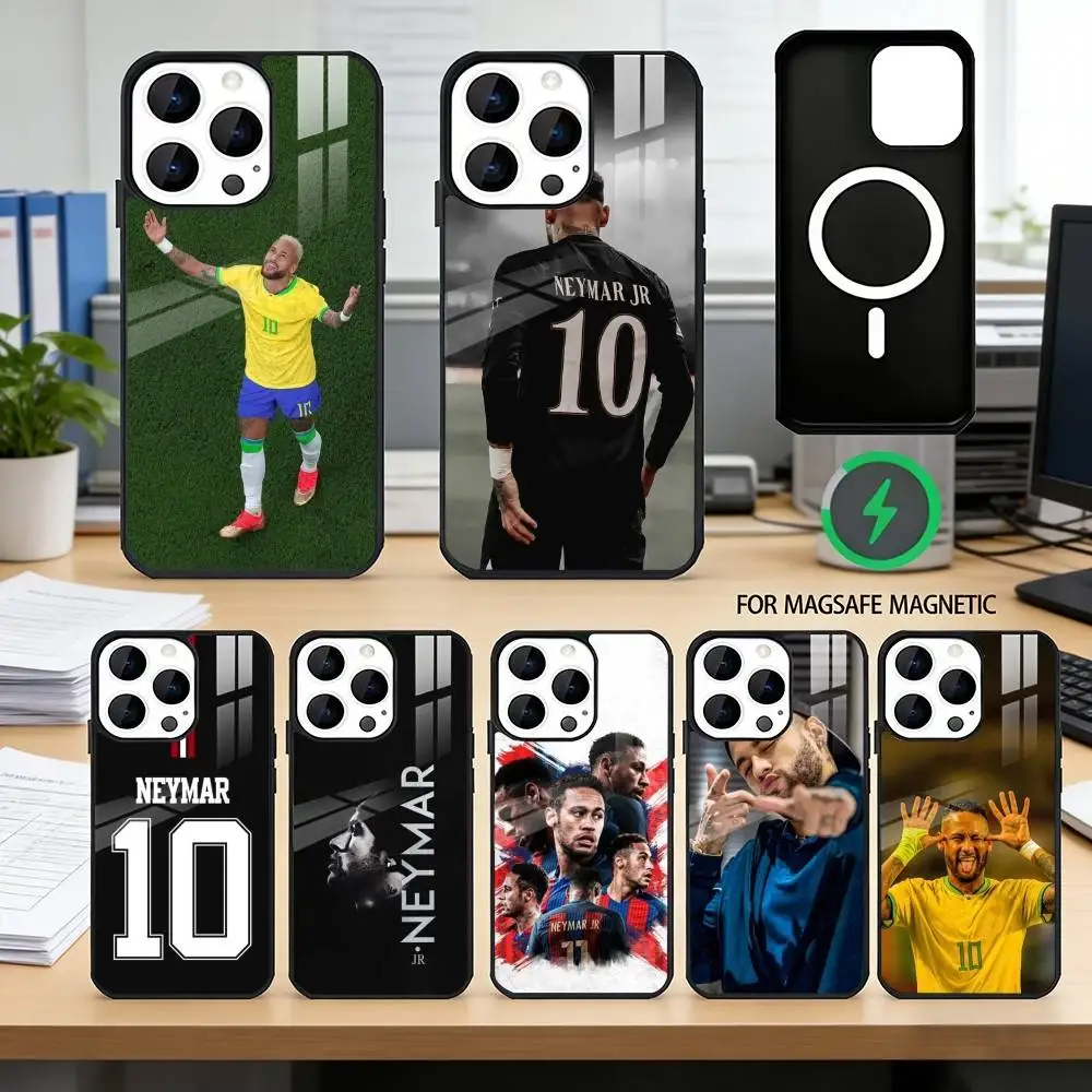 

F-Football 10 N-Neymar J-jr Phone Case For iPhone17,16,15,14,13,12,11 Plus,Pro Magnetic For Magsafe Wireless Charging