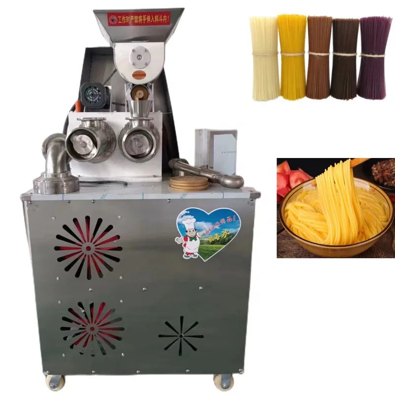 Automatic Spaghetti Pasta Processing Line Cold Noodles Vermicelli Extruding Machine Rice Corn Noodle Molding Press Machine