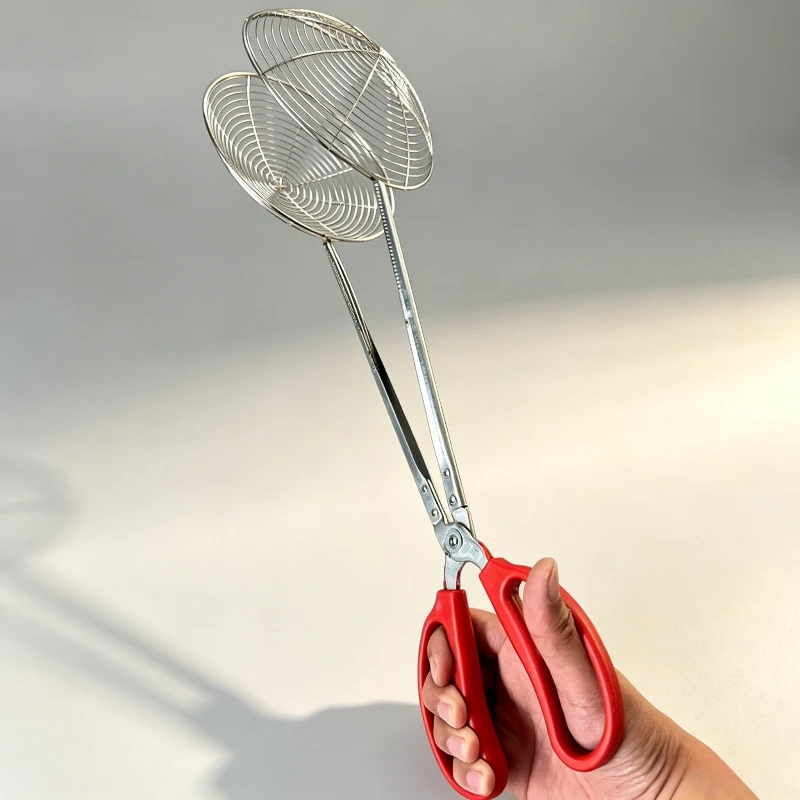 Stainless Steel Fish Catcher Net Clip Multi‑Function Seafood Catcher for Crab Shrimp Eel Outdoor Fishing Seafood Plier Tool