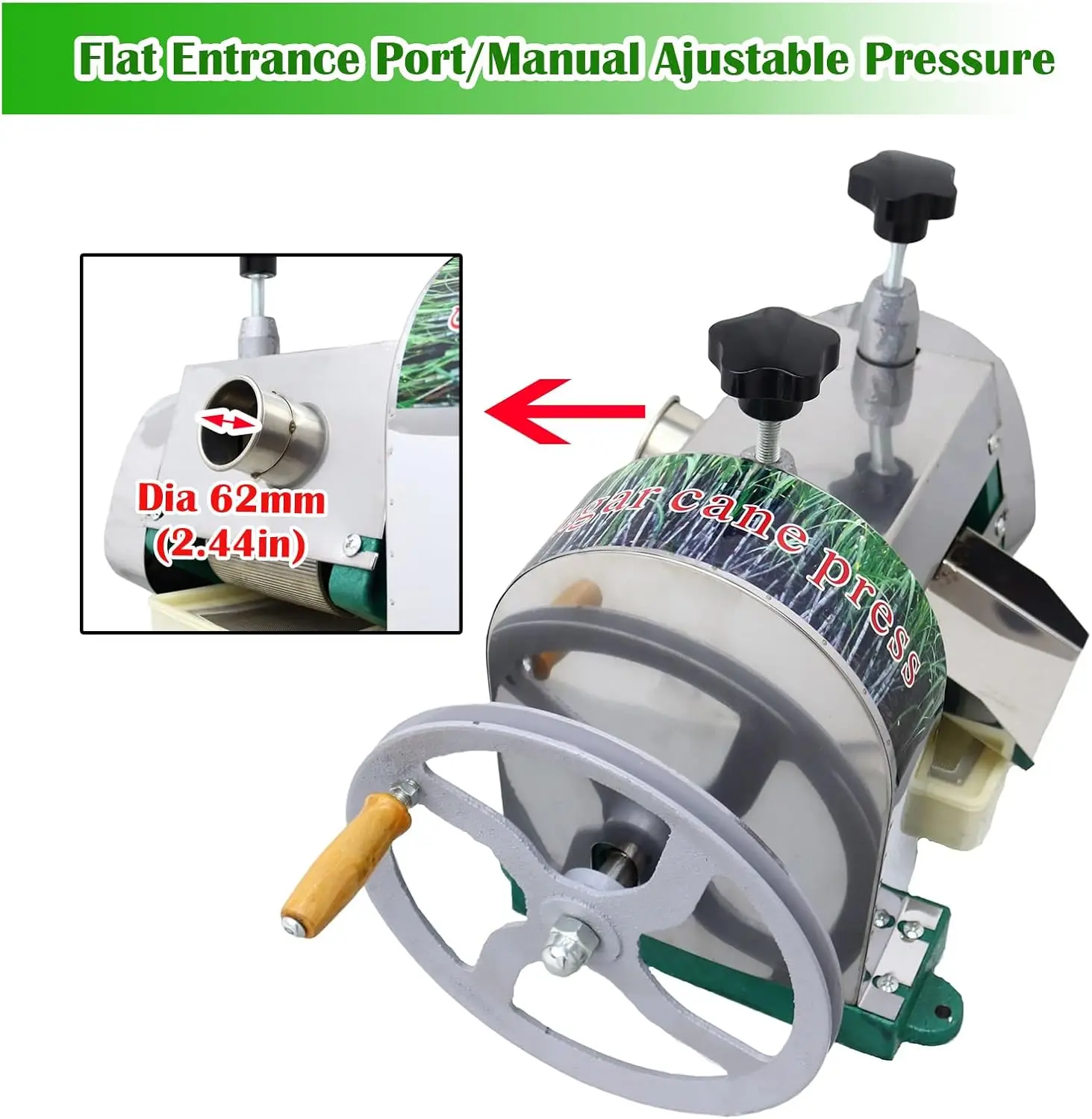 عصارة الزنجبيل اليدوية التجارية مع علبة سكاكين خشبية
