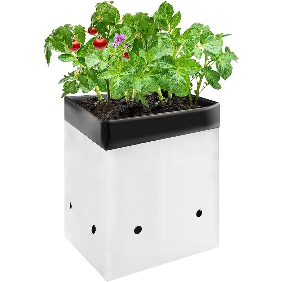 

50 упаковок, пакеты для выращивания растений, черно-белые пленочные контейнеры с пандой, толстый пластиковый пакет для рассады и укоренения в горшках