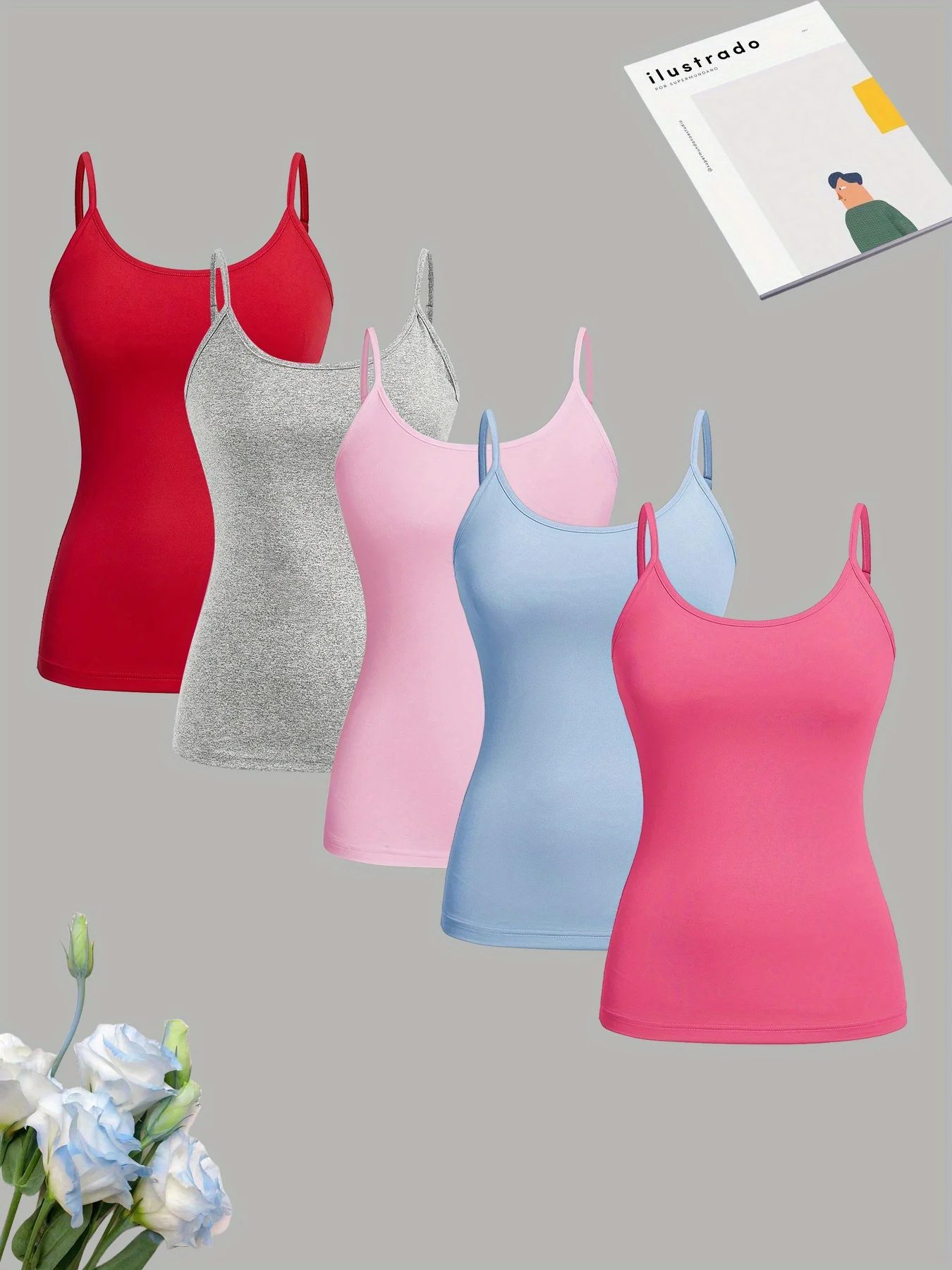 

5 pieces set new fashion casual plus size women's vest;