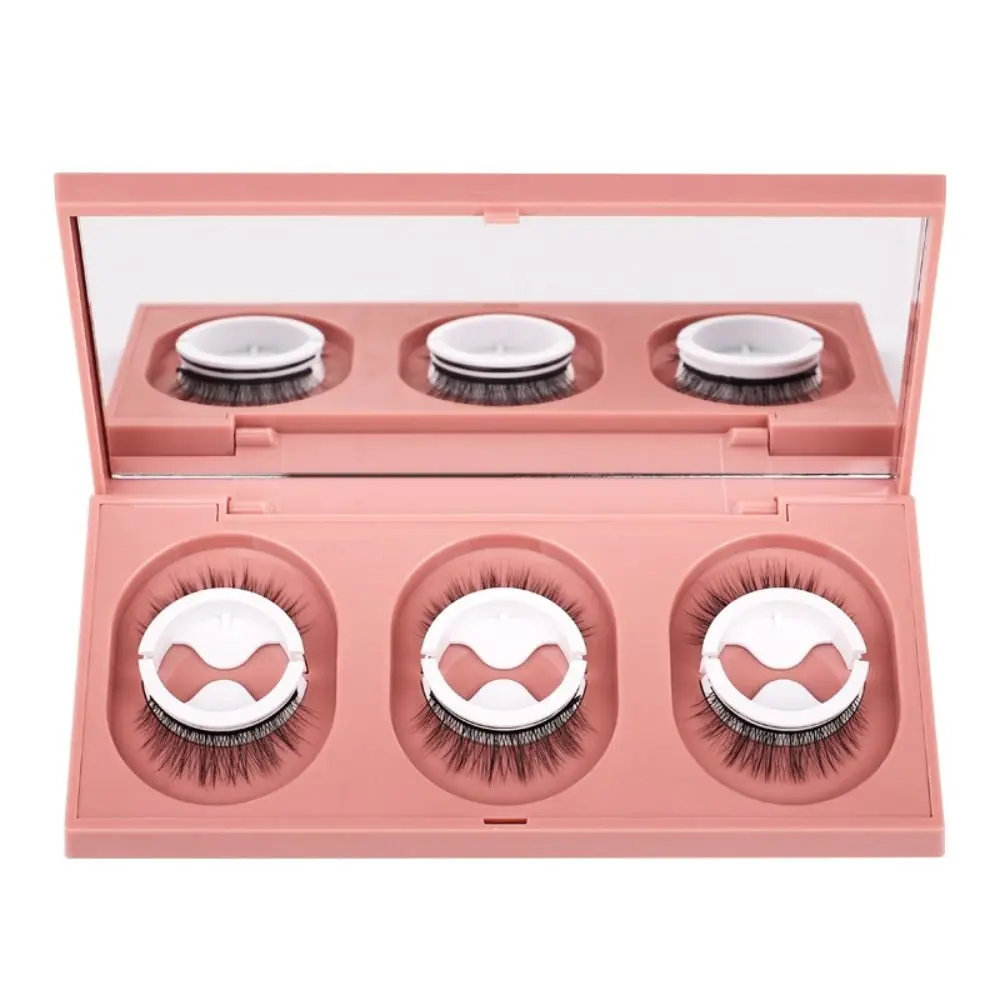 Faux cils de vison réutilisables faits à la main, auto-adhésifs, non adhésifs, 3D, sourire naturel, imperméable, outil de maquillage pour femme, 3 paires