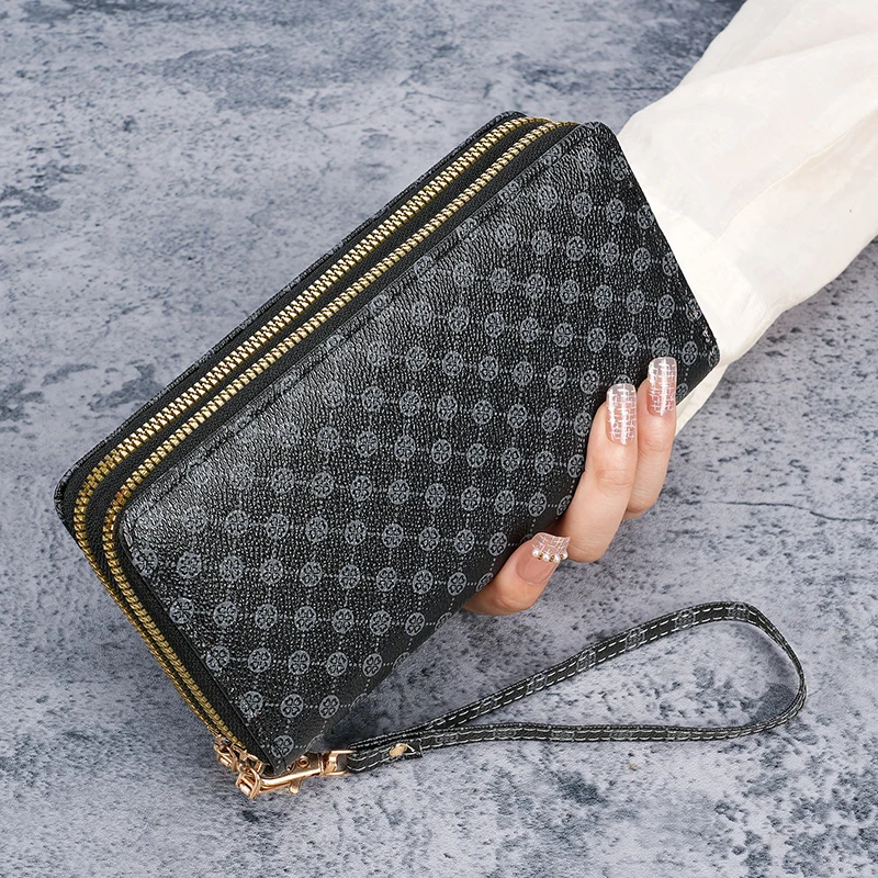 Tasche frauen neue blume lange geldbörse handtasche handytasche geldbörse multifunktionale karte tasche reißverschluss geldbörse