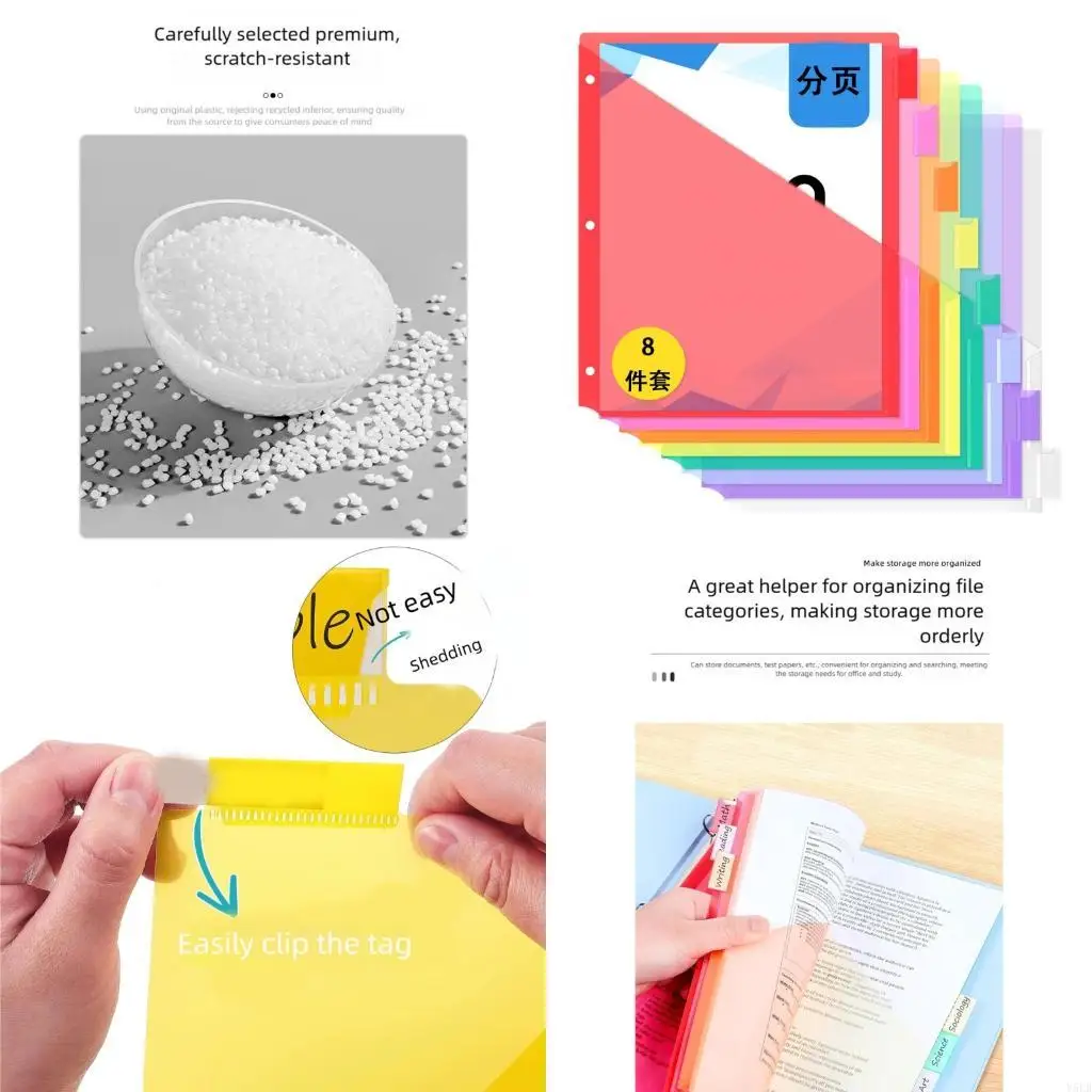 

Y5LB Expandable Document Organiser with 8 Removable Pages For School Office Home Use