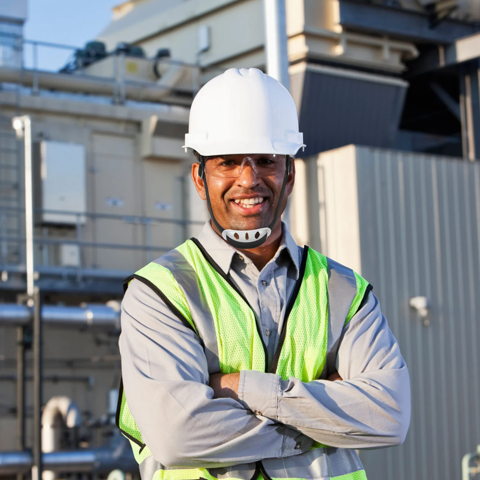 

3pcs Hard Hat Straps Adjustable Straps Durable Polyester Rubber Replacement For Safety Helmets Construction Workplace