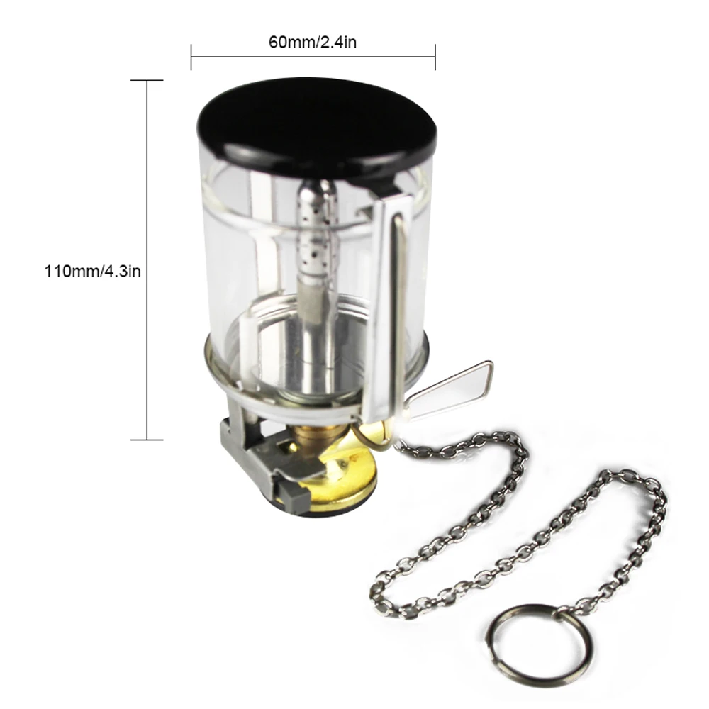 Mini Portable Bright Camping Lantern Gas Light Outdoor Fishing Picnic Tent Lamp Home Garden Hung Glass Lamp