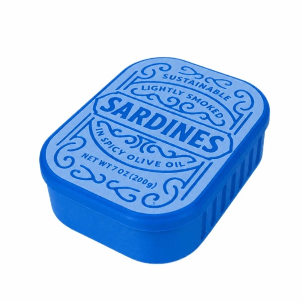 3D Printed Sardine Can Clicker Click Sound Mechanical Button Sardine Fidget Clicker Ocean Theme Lid Open MIni Sardine Ornaments