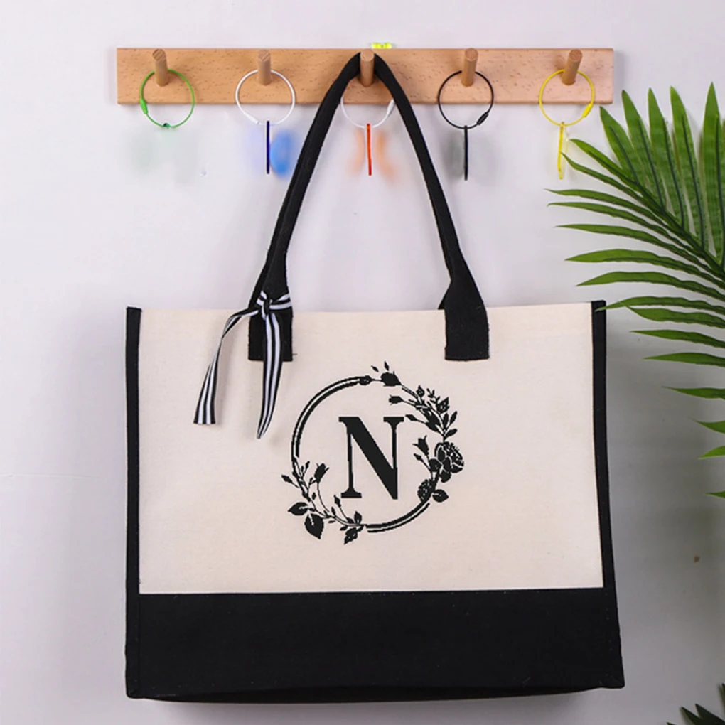 

Good Load Bearing Large Canvas Shopping Bag For Restaurant Letter Cotton Canvas Bag Handbag Canvas