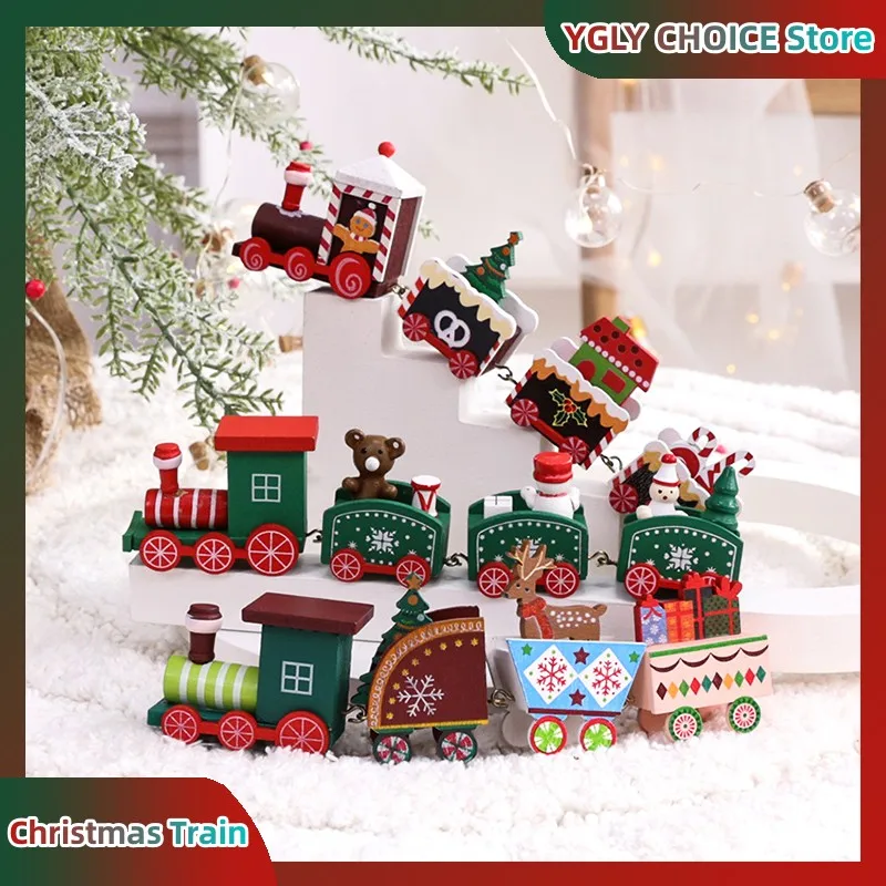 

Рождественский поезд, веселые рождественские украшения для дома, рождественские украшения, рождественские подарки Navidad Noel, детские игрушки с Новым годом