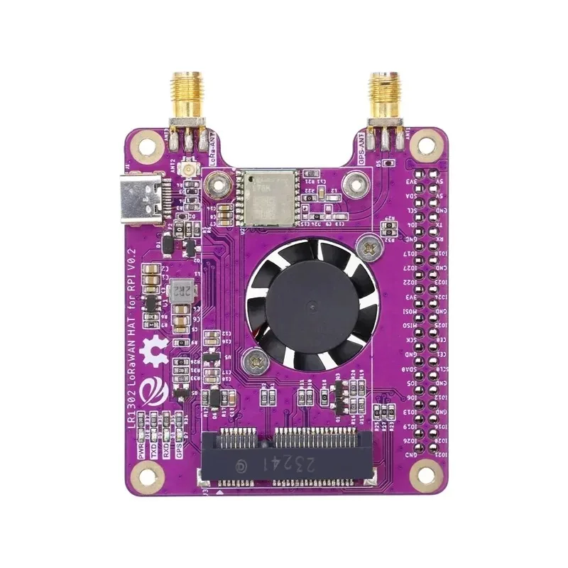 Elecrow LR1302 868M/915M LoRaWAN Hat for RPI SX1302 Long Range Module with GPS+BD Dual-mode Antenna Support RPi 1 2 3 4 5 Series