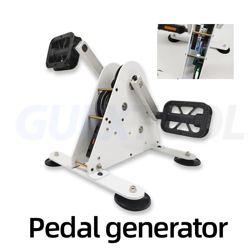 100W Foot-Operated Generator Portable Power Generator Hand Generator Rehabilitation Training Device Spinning Bike Fitness Geare