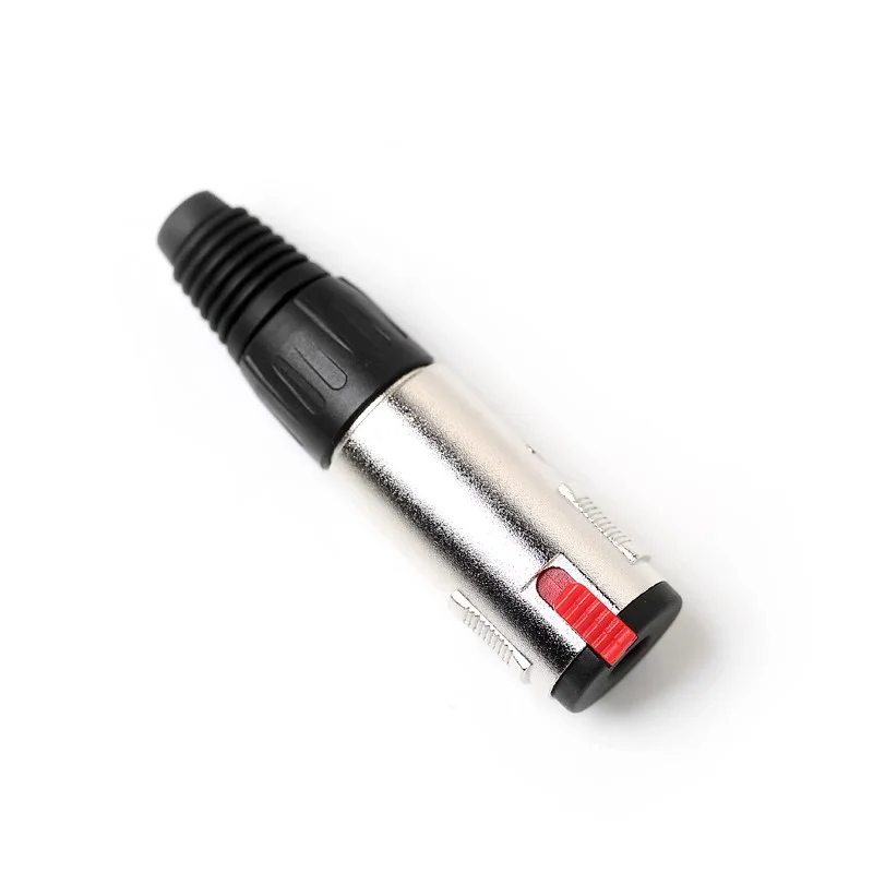 6.35mm Stereo Jack 1/4 Inch TRS Female Connector Microphonne Audio MIC Cable Wire Connector with Locking