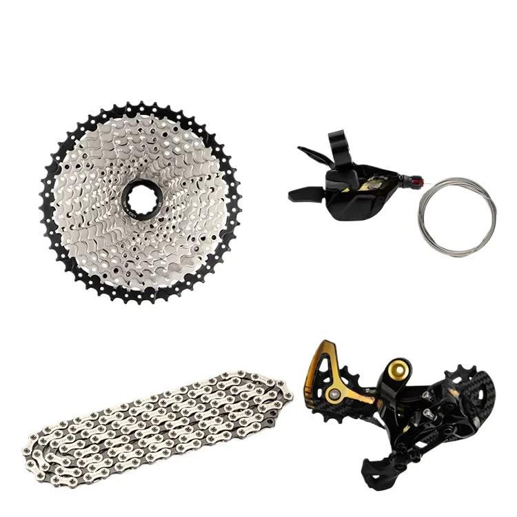 GUB AX12 speed mountain bike transmission kit finger dial rear dial 46T cassette flywheel chain gold standard four-piece set