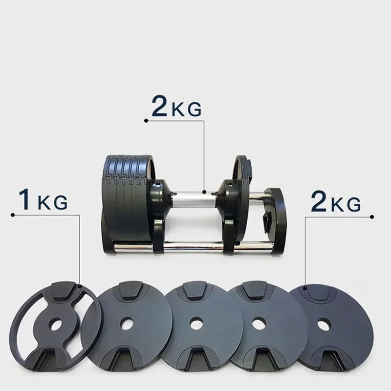 20KG Dumbbell Adjustable Fitness Detachable Workouts Dumbbells Household Exercise Supplies Arm Muscle Trainer Home Office Gym