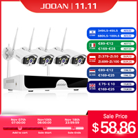 Jooan 3MP 5MP WiFi CCTV System 10CH NVR Security Camera System Two Way Audio Outdoor Wireless IP Cameras Video Surveillance Kit