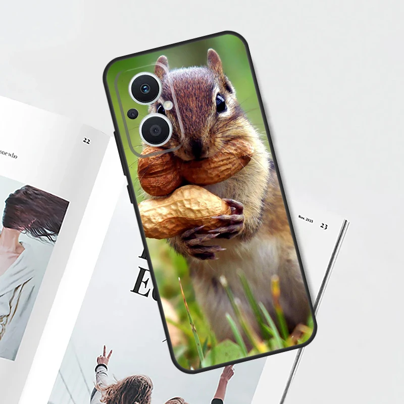 Squirrel Cute Animals Case For OPPO Reno 10 8 Pro 4Z 5Z 4 5 6 7 Lite 8T OPPO Find X5 Lite X6 Pro X3 X2 Neo Cover