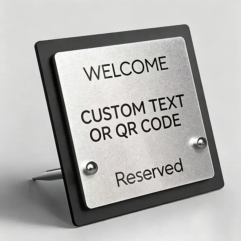 Custom Acrylic Table Number Stand Sign, Restaurant QR Code Display Sign for Scan-to-Order, WiFi or Payment Code Plaque for Shop