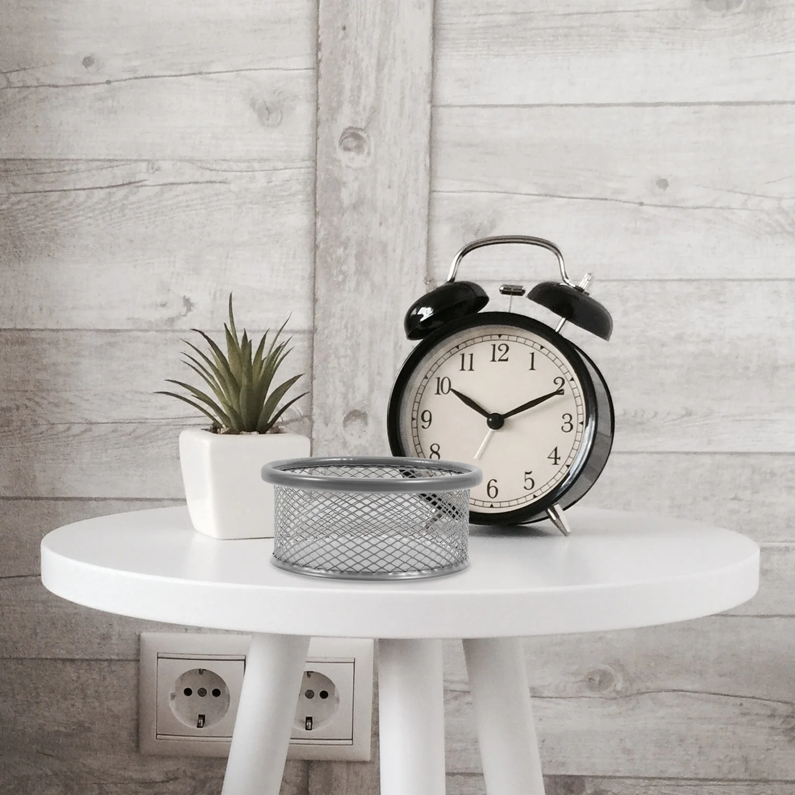 

4Pcs Metal Paper Clip Holders Mesh Design Storage Box Desktop Organizers for Office School Small Stationery Supplies