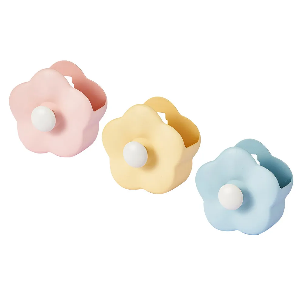 3Pcs Flower Theme Pen Holder Multi Functional Wall Mount Tabletop Stationery Organizer for Teachers Students Professionals