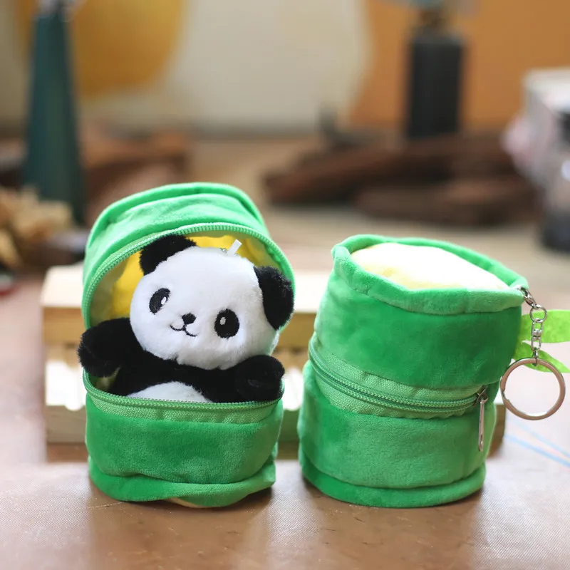 Porte-clés en peluche KrasnoButter, tube de bambou, pendentif sac à dos, clé, poupées mignonnes, cadeaux créatifs pour amis