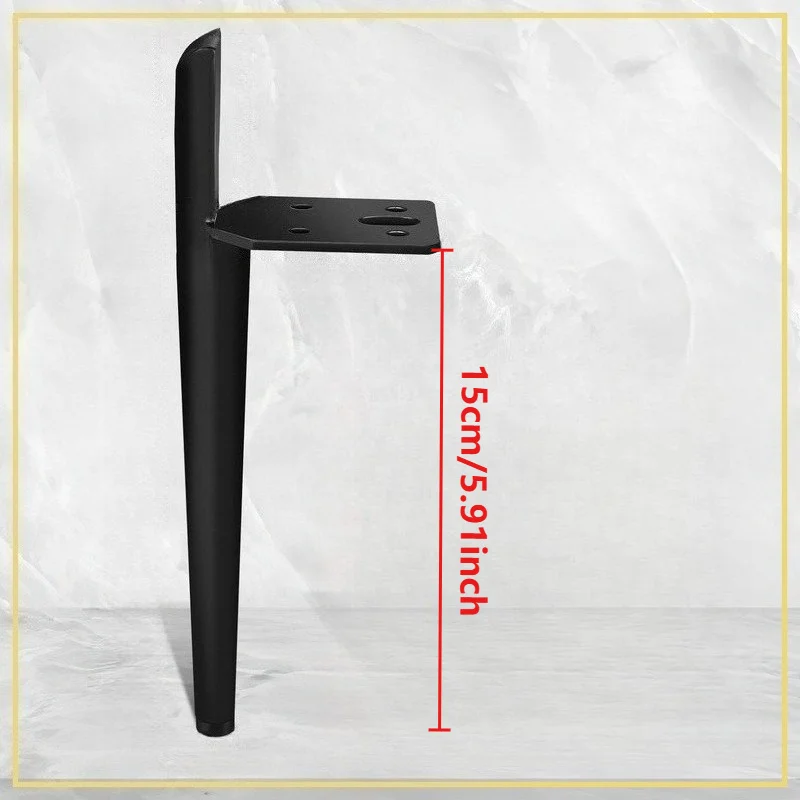 Hot Sale Iron Furniture Legs 4pcs Metal Black Industrial Style Chrome for Outdoor Workshop Table Sofa TV Stand Bedroom Cabinet