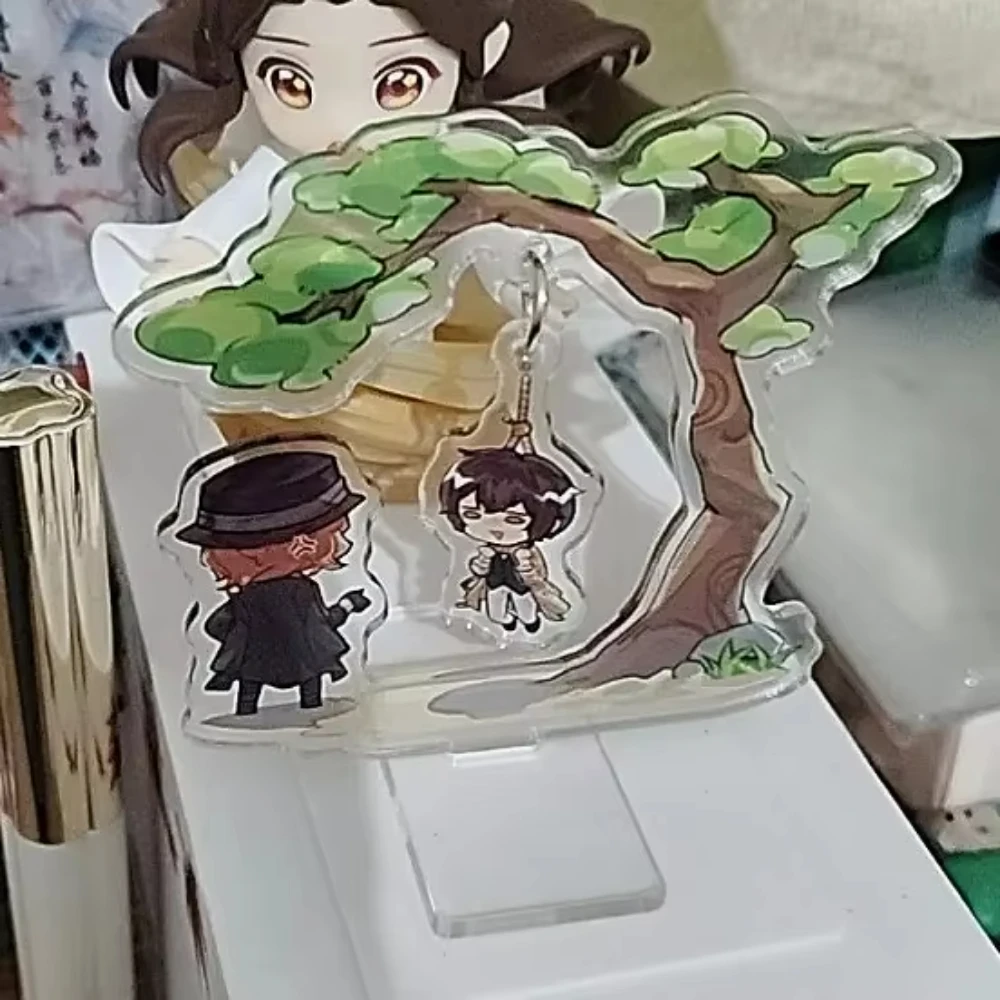 Creativity Bungo Stray Dogs Acrylic Stand Re-creation Fan Works Hang Oneself Dazai Osamu Statue Desk Decoration Toy