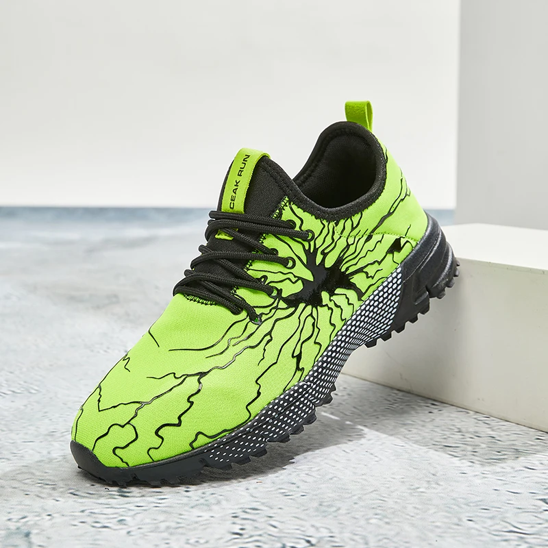 

Мужские спортивные повседневные кроссовки большого размера с дышащей сеткой, удобная универсальная обувь на плоской подошве для различных видов активности