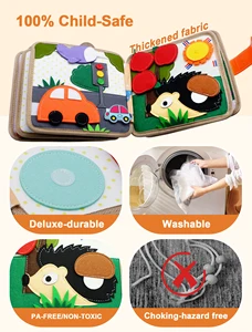 Montessori Mainan Jerapah Sibuk Papan 3D Merasa Buku untuk Keterampilan Motorik Halus Pendidikan Awal Kebiasaan Mengembangkan Pengetahuan 10 buku sibuk bayi dengan penjualan terbaik - №