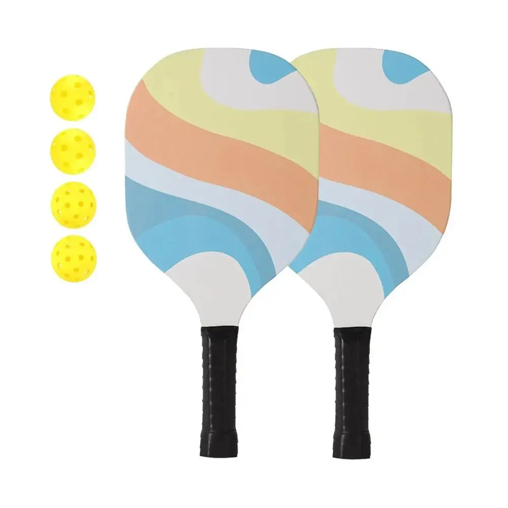 Wood Pickleball Paddles Set Ergonomic Racket Bag Pickle Ball Racket Colorful Comfortable Pickleball Racquet