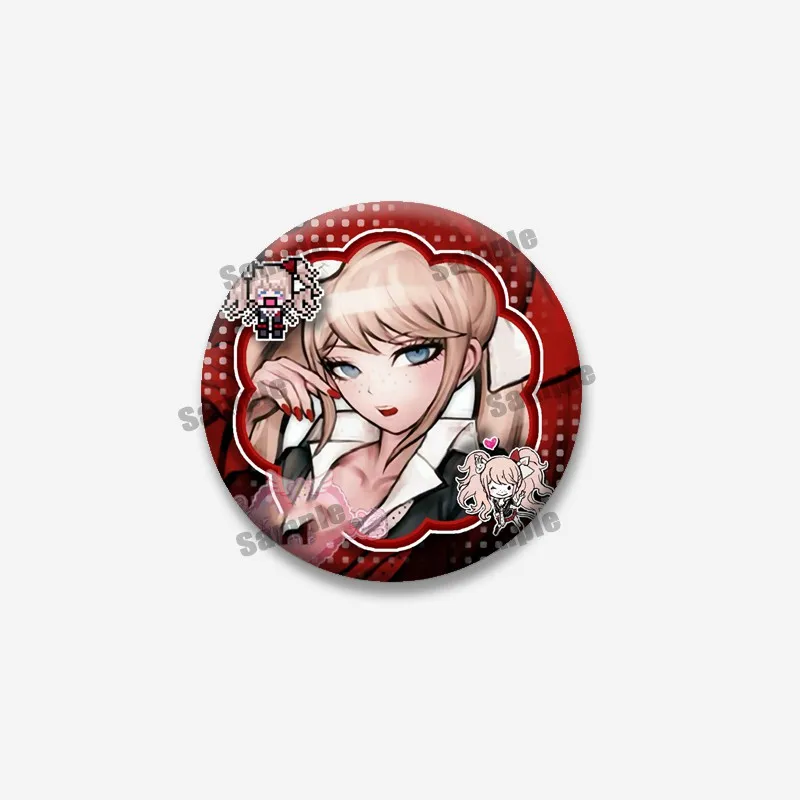 Anime Game Danganronpa Round Brooches Naegi Makoto Kirigiri Kyoko Maizono Sayaka Cartoon Badge Bag Jeans Lapel Pins Jewlery Gift - view 4