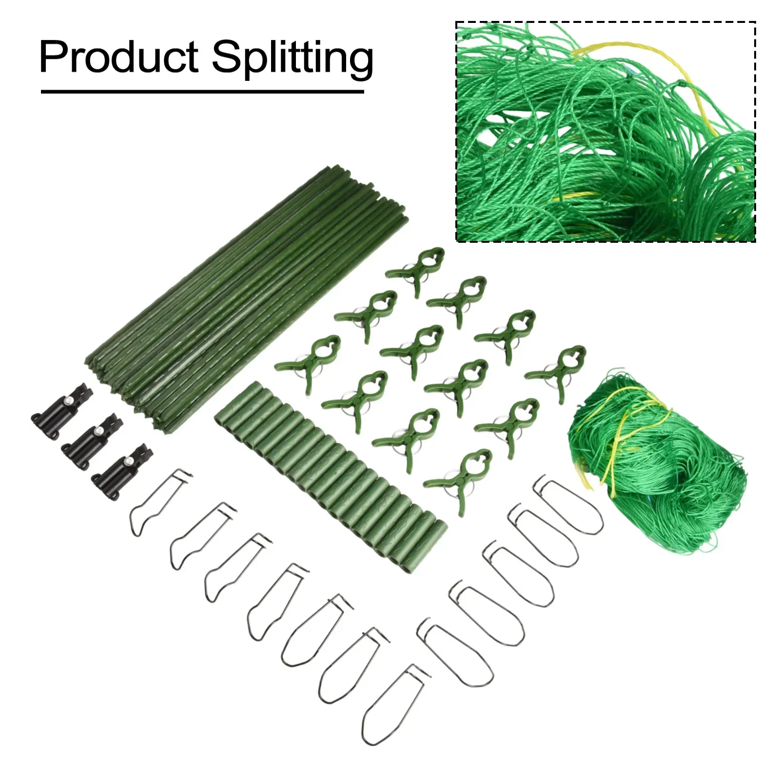 

Foldable Cucumber Trellis Raised Bed Rust Resistant Breakage Resistant Splicable Design Steel Core Piles Connecting Clips