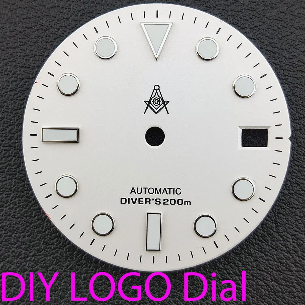 

NH35 dial custom creative icon 28.5MM dial, suitable for SKX007 NH35/NH36/7S26/4R35 movement modification dial Green luminous