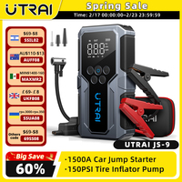 UTRAI 1500A Car Jump Starter Power Bank Portable 150PSI Air Pump Car Battery Emergency Boosters Starting Device Car Starter 2024