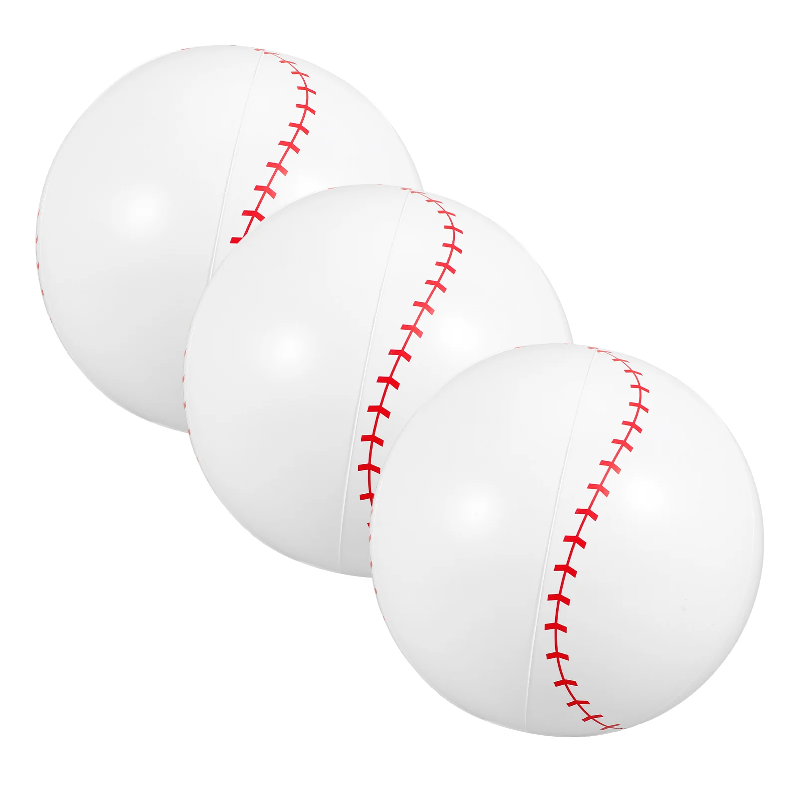 

3 Pcs Beach Ball Inflatable Baseball Child Balls Summer Sports Pvc Gift Simulation