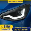 BMW 1 시리즈 F20 2012 2013 2014 2015용 2PC 자동차 헤드라이트 LED 자동차 램프 주간 주행등 다이나믹 방향지시등 액세서리 2