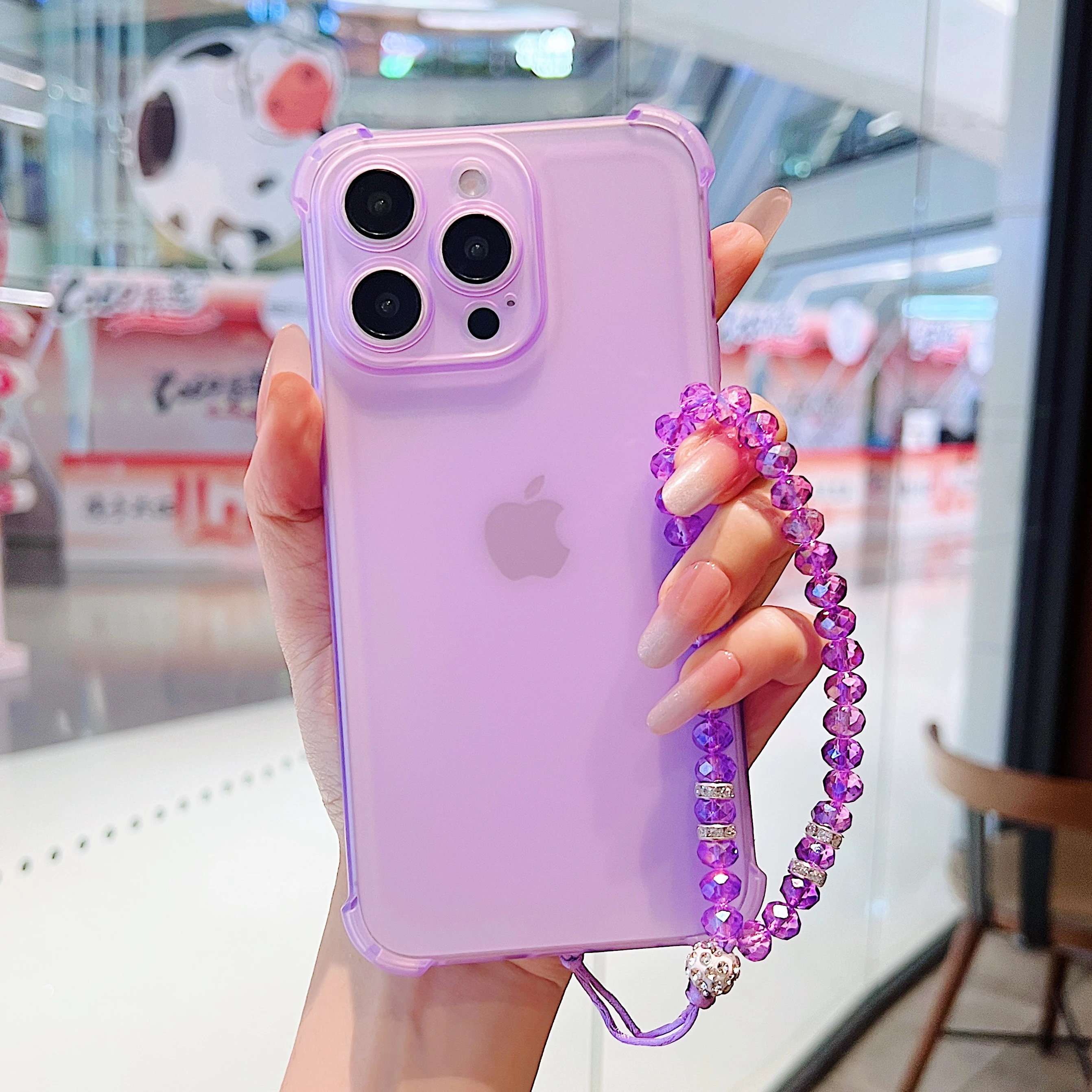 Funda de teléfono con cordón y correa para la muñeca para iPhone 17 Pro, funda para iPhone 13 16 14 11 12 15 Pro Max 17 Air, cubierta translúcida mate a prueba de golpes