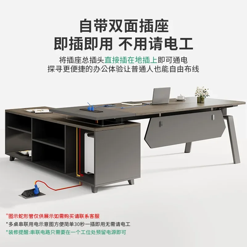 Modern With Drawers Office Desks Corner Wooden Storage Computer Office Desks Manager Simple Design Furniture Er Arbeitet LLOD