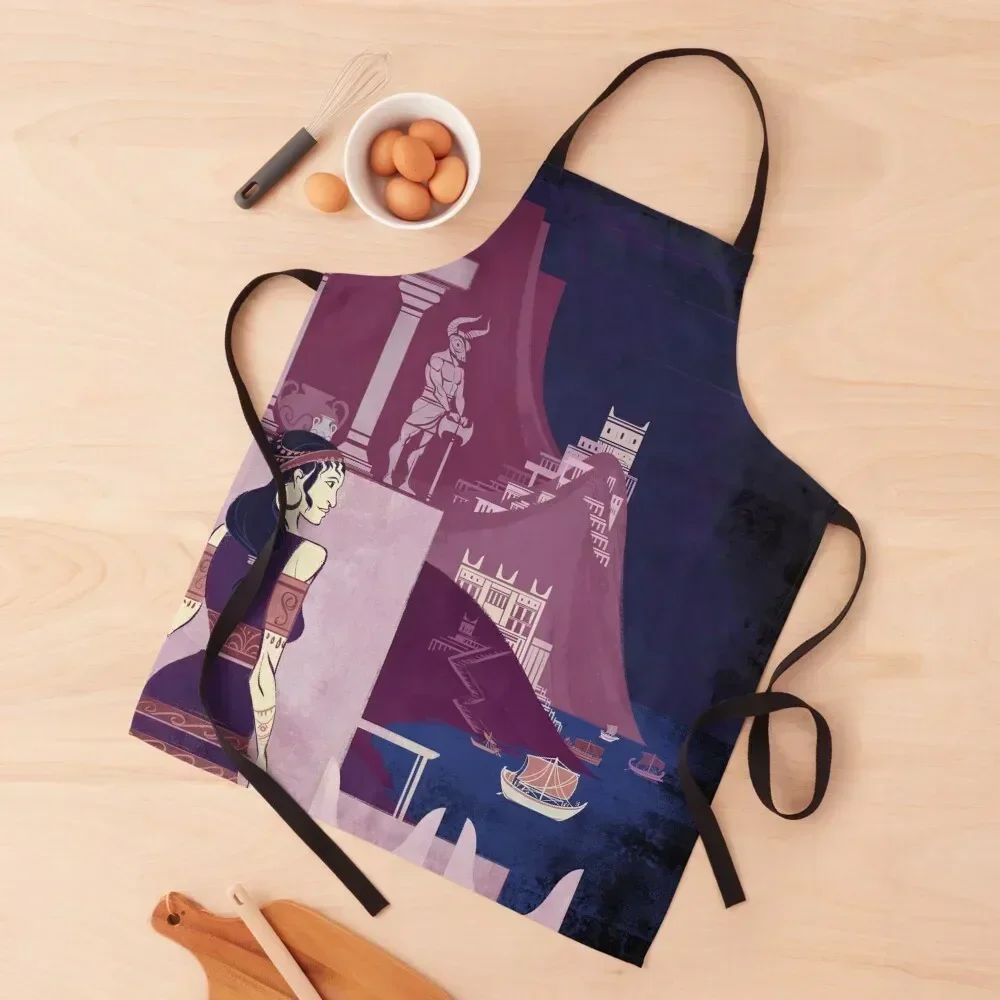 

Ancient Minoan Civilization - Minotaur - Cretan Bronze Age History - Minos Apron For Men waiter Cute Kitchen Apron
