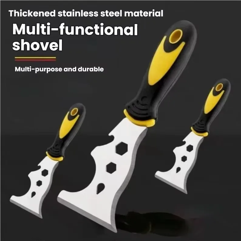 Cleaning tools, Paint scraper, wallpaper can opener, paint roller,Multifunctional stainless steel dough cutter, home DIY tools