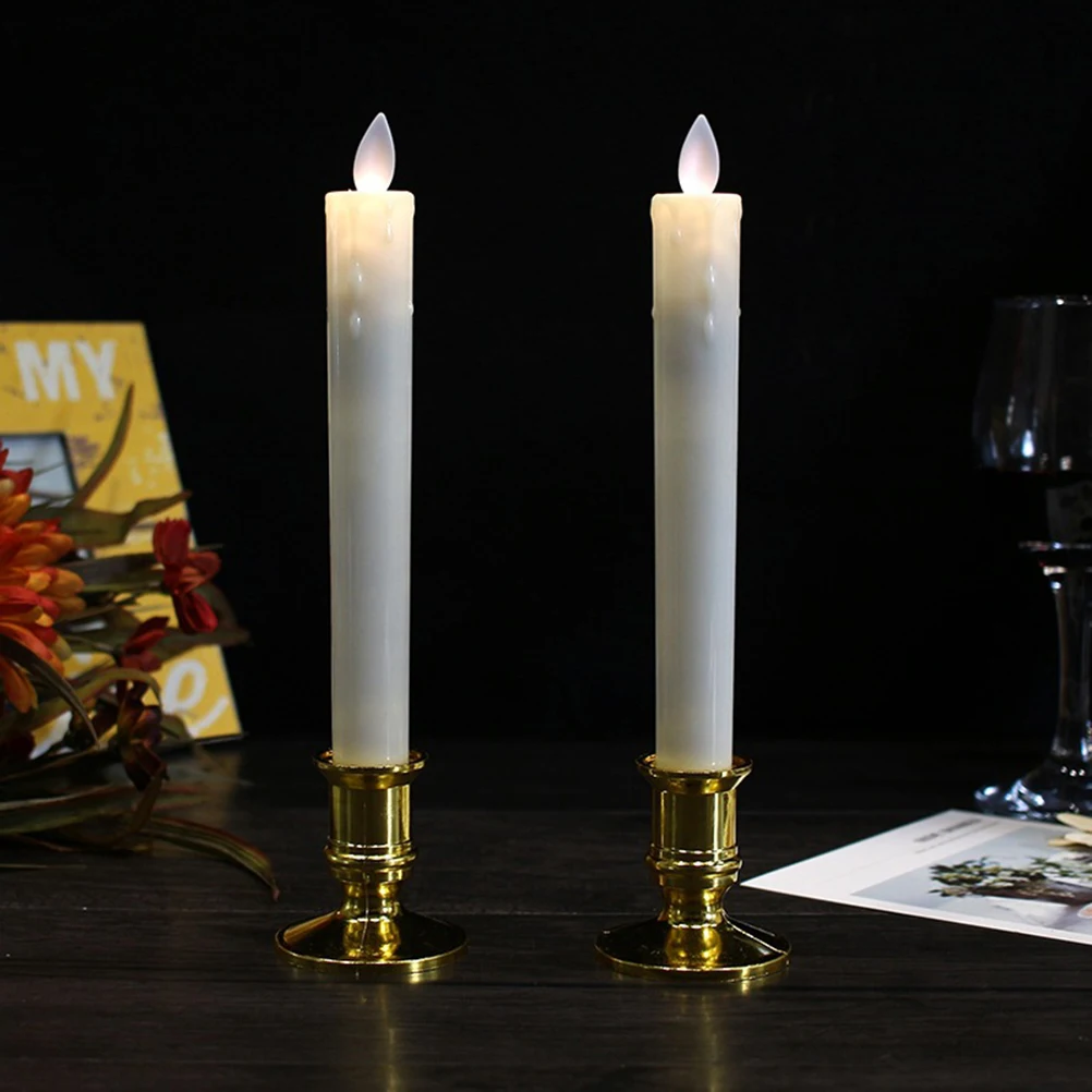 

2 Pcs LED Remote Control Flameless Candles Timer Operated No Mess Christmas LED Lighting Decor