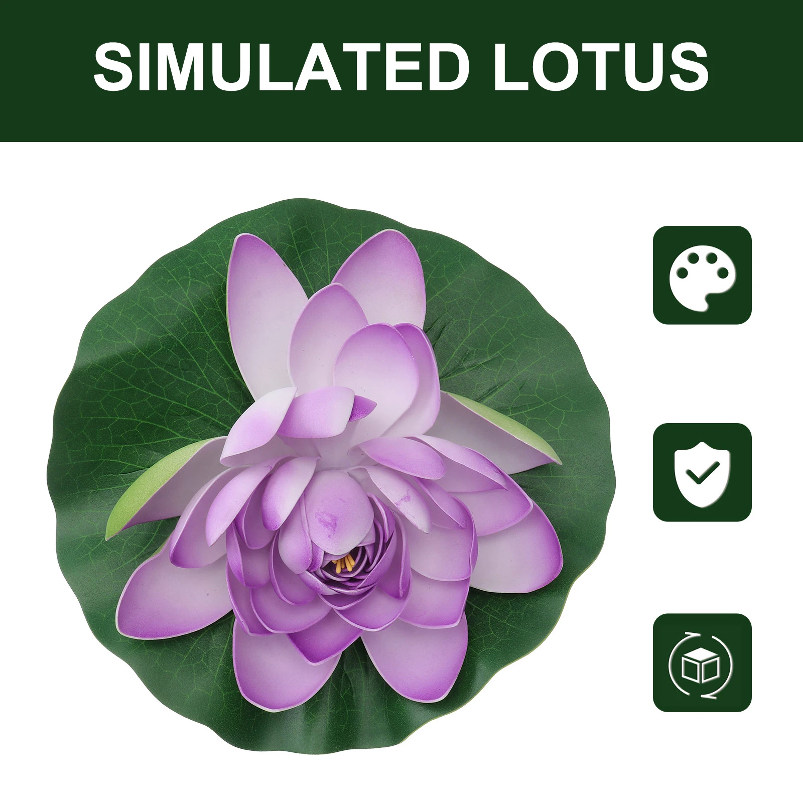 

4Pcs Artificial Lotus Water Lily Floating Decorations Pond Plant EVA Material Home Garden Patioartificialflower