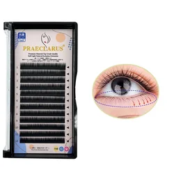 PRARECLARUS Lower Lashes 5/6/7mm Curl J Super Soft Natural Black False Eyelashes Thickness 0.10mm Individual Eyelash Extension
