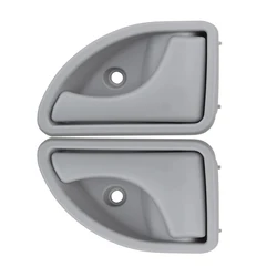 Manija de puerta Interior delantera y trasera de coche, lado izquierdo y derecho, para Renault Kangoo/Twingo FA 8200247802 8200247803, gris/negro