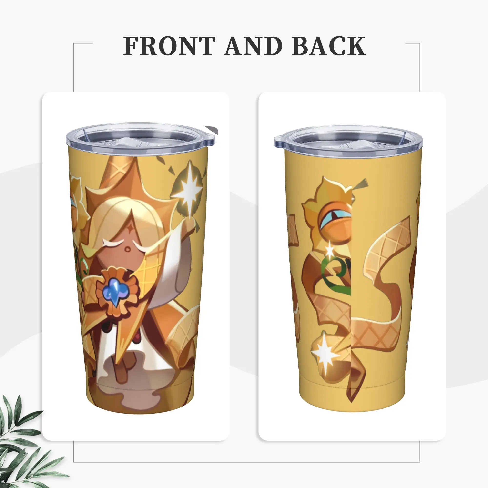Pures Vanillas Insulated Tumbler with Straws Cookies Runs Kingdoms Stainless Steel Thermal Mug Outdoor Travel Drinks Cups, 20oz