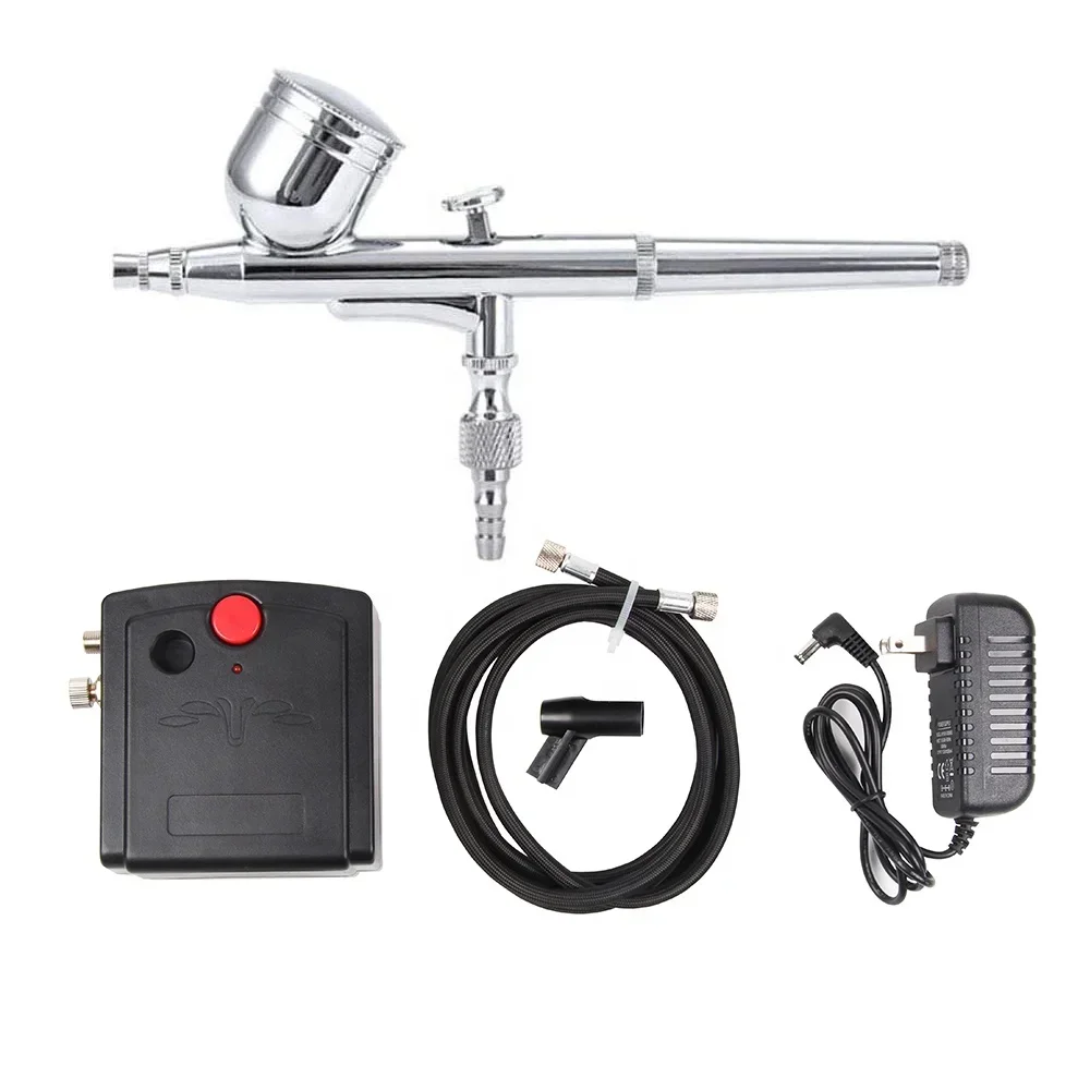 

12V Mini Airbrush Gun and Compressor Kit Gravity Feed Airbrush For Makeup,Nail,Tattoo,Cake,Art Painting,Tan,Car Paint,